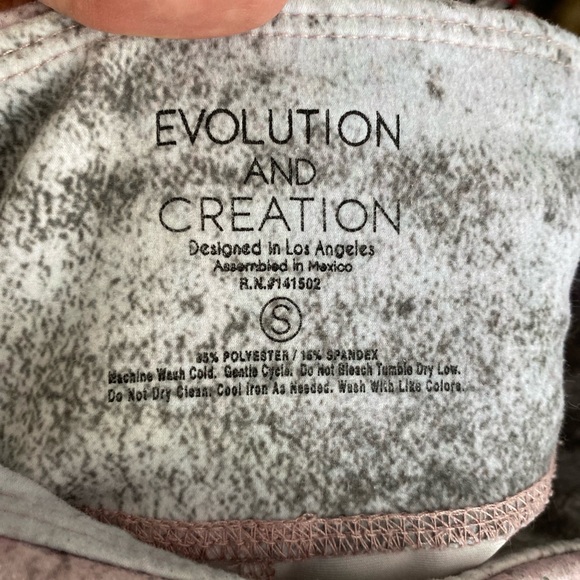 Boho Elephant Fitness Hippie Leggings | Pink & Gray | Size Small - Picture 5 of 6